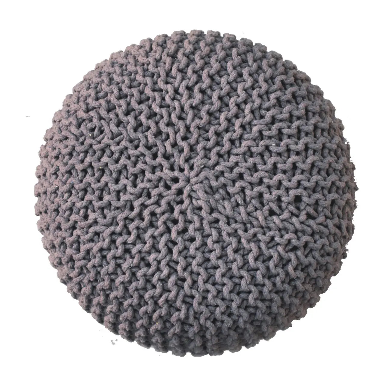 Keeva Grey Round Footstool - Living with Luxury