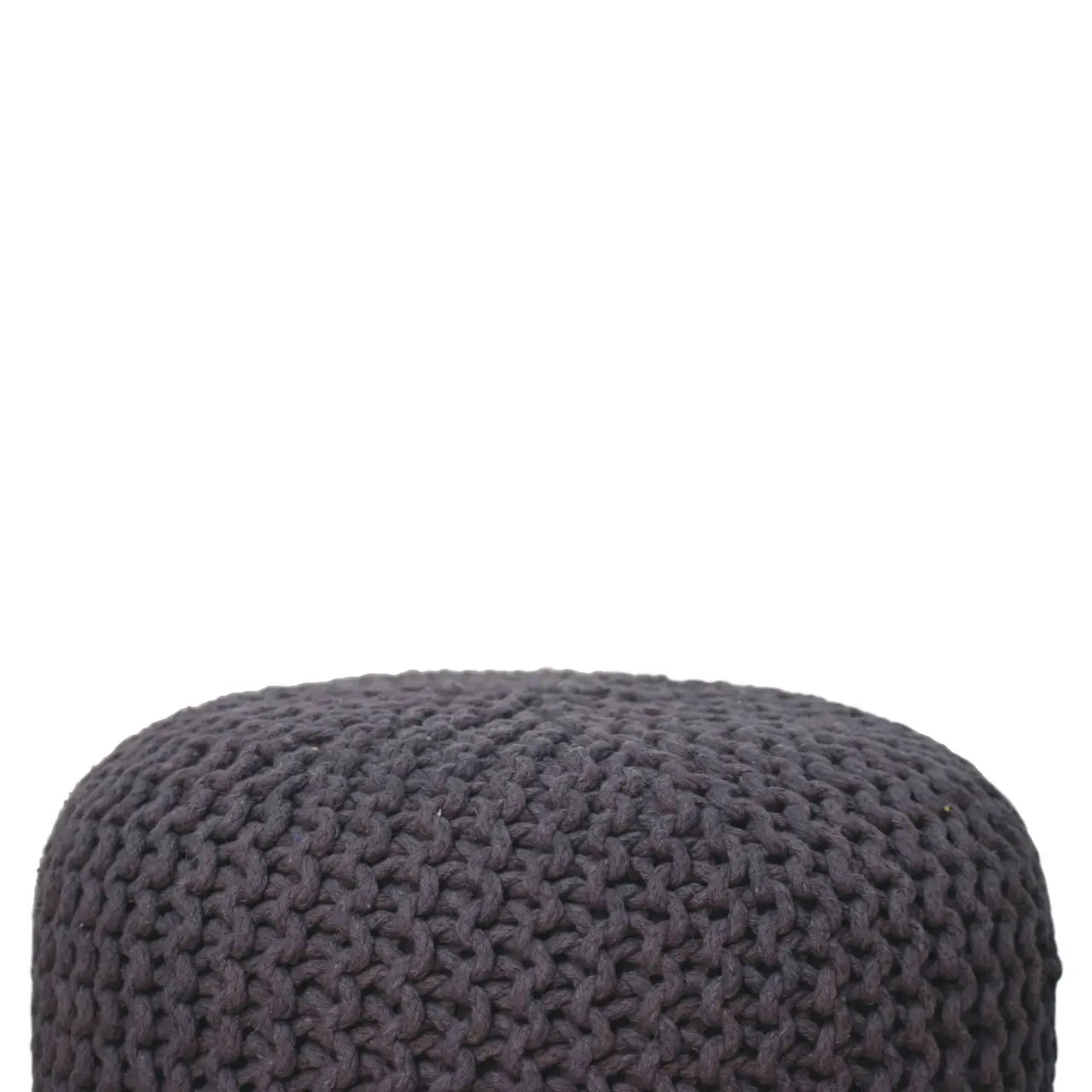 Keeva Grey Round Footstool - Living with Luxury