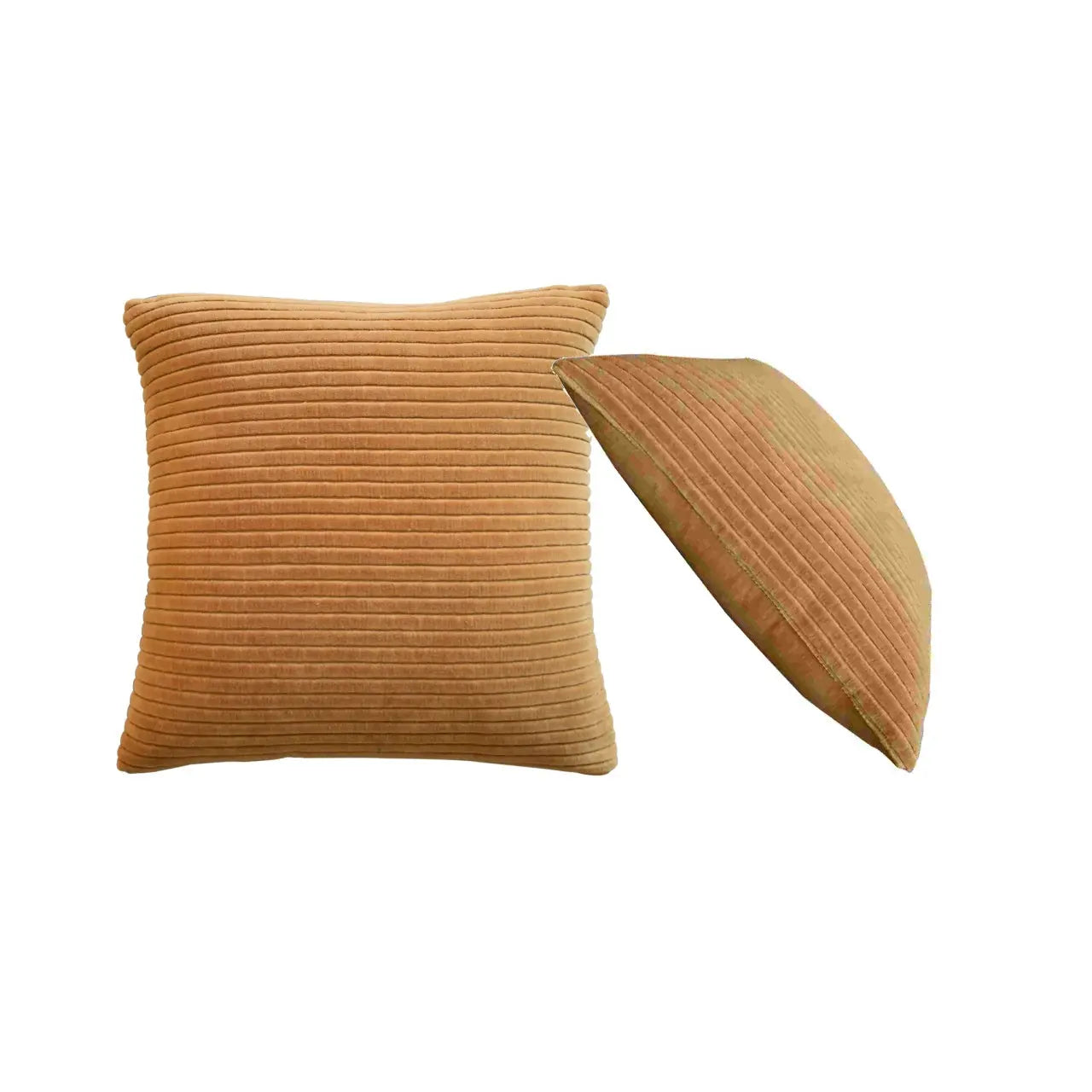Ribbed Mustard Cushion Set of 2 - Living with Luxury