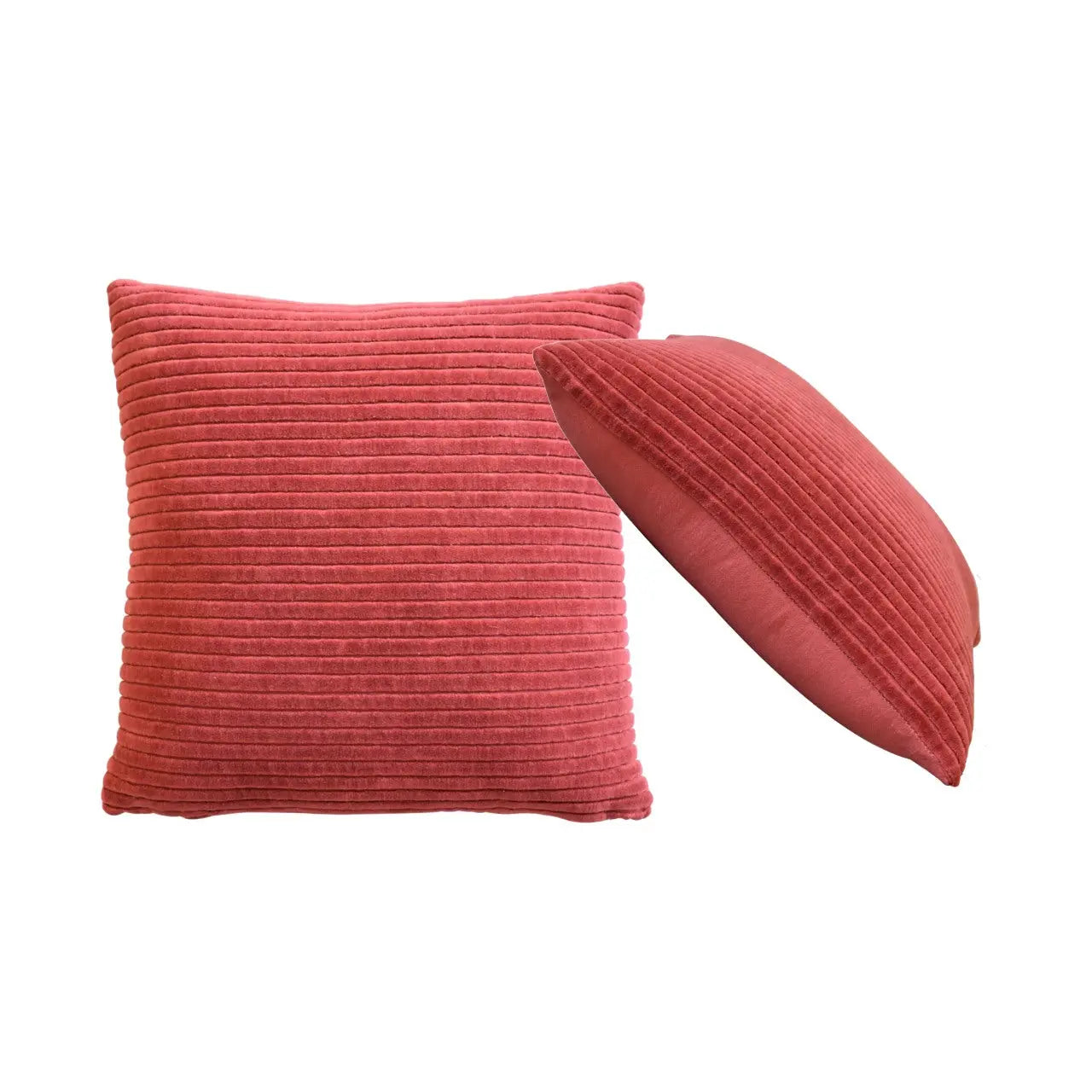 Ribbed Red Cushion Set of 2 - Living with Luxury