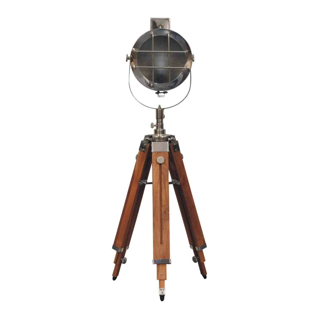 Caged Chrome Spotlight Floor Lamp - Living with Luxury