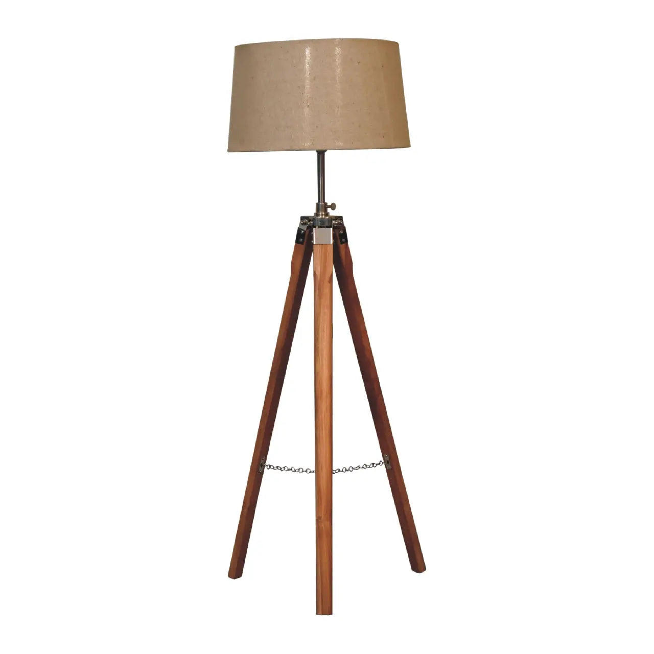 Fixed Chrome Tripod Floor Lamp - Living with Luxury