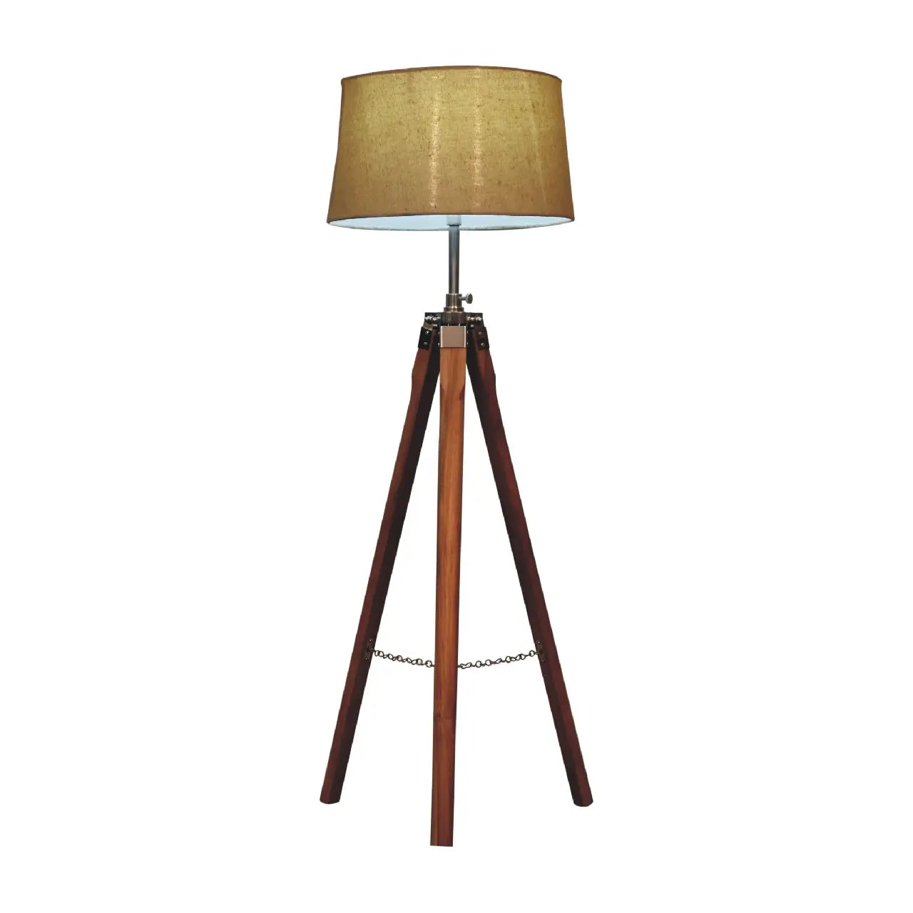 Fixed Chrome Tripod Floor Lamp - Living with Luxury