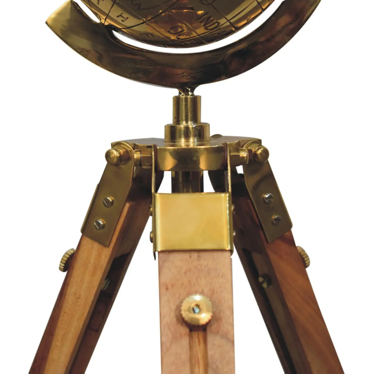 Brass Antique Tripod Globe - Living with Luxury