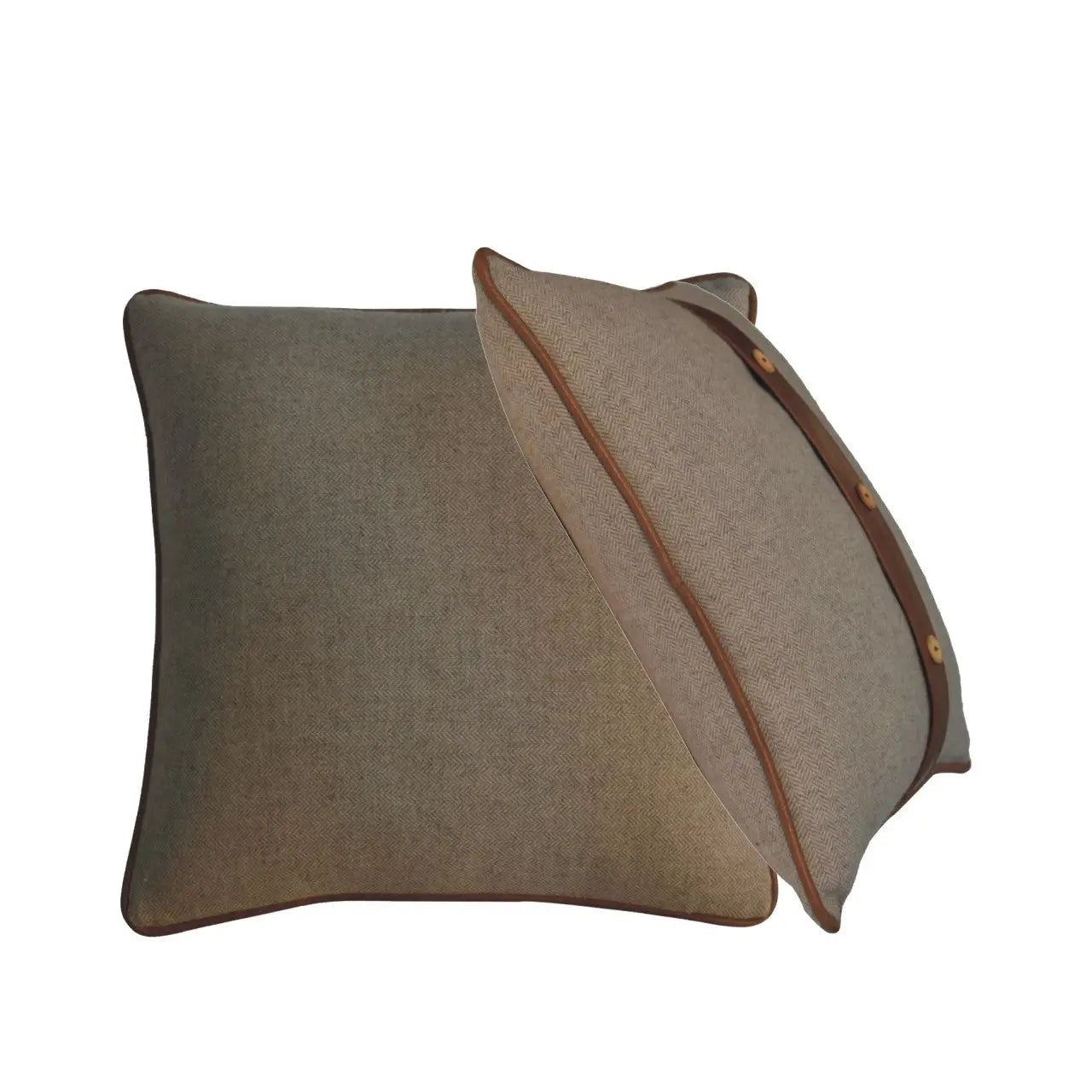 Quin Leather Sand Cushion Set of 2 - Living with Luxury