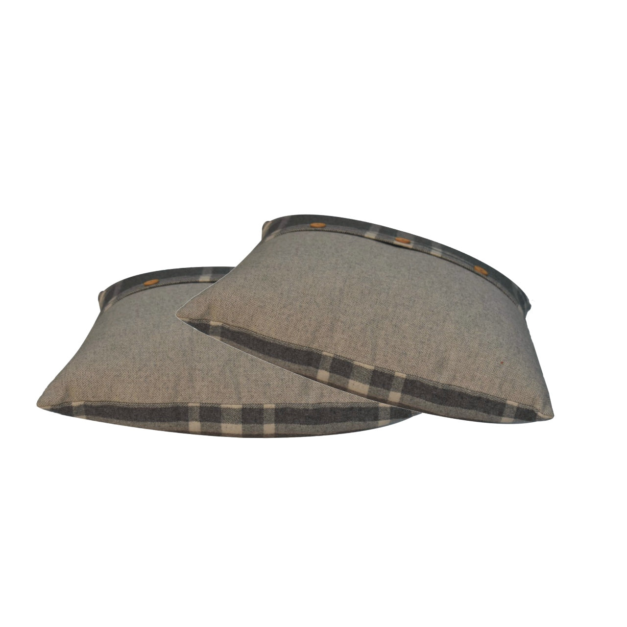 2 Quinn Cushion Canus & Grey Tweed Living with Luxury