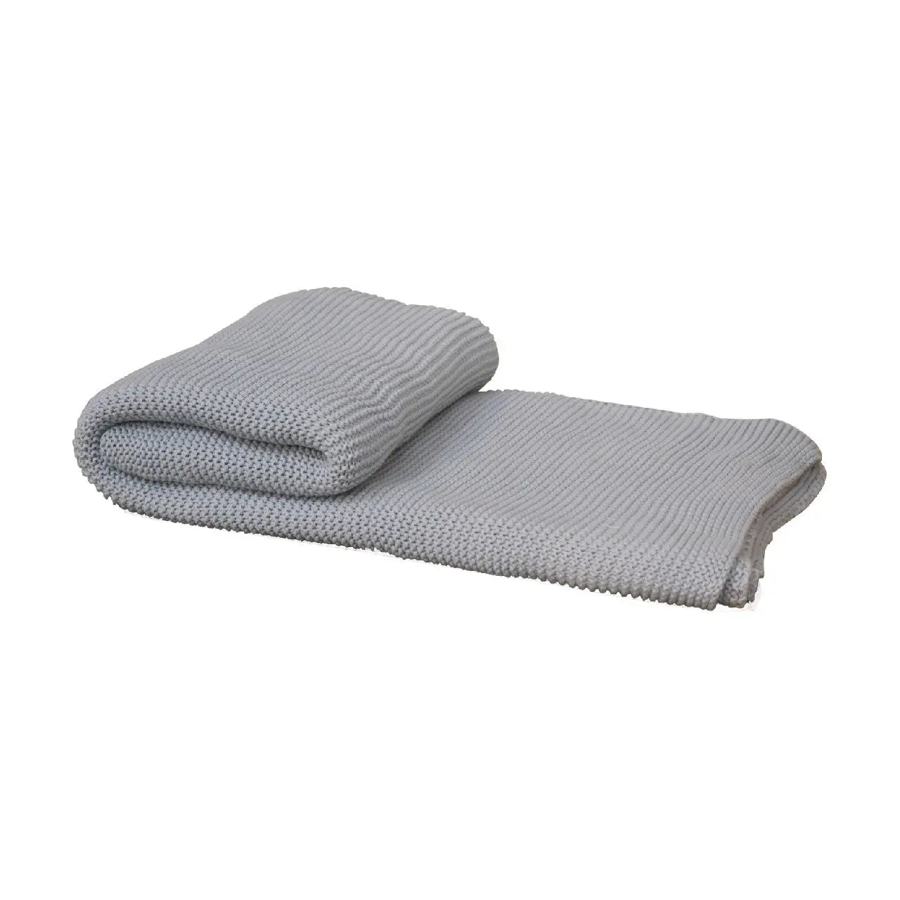 Double Blue Knit Throw - Living with Luxury