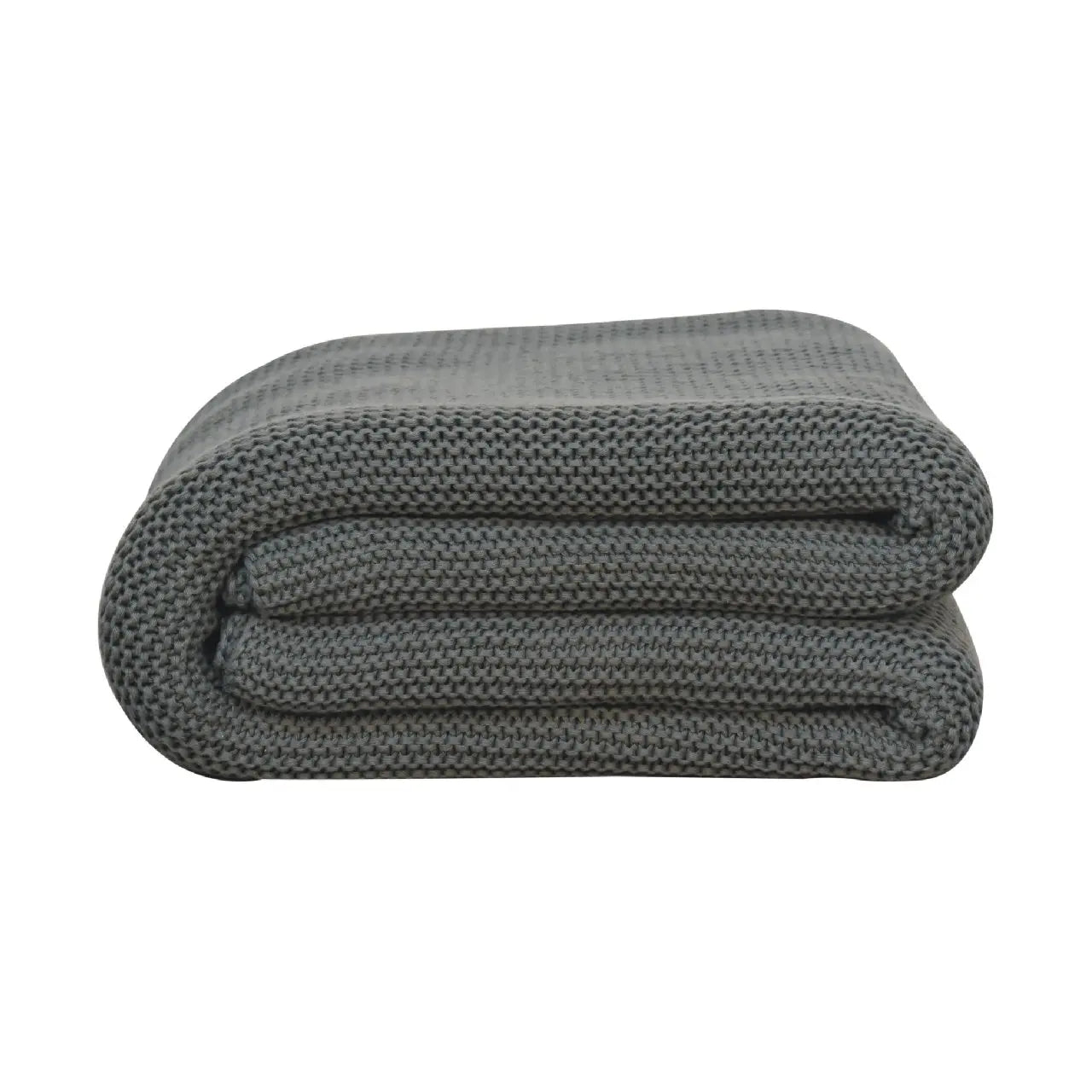 Double Olive Green Knit Throw - Living with Luxury