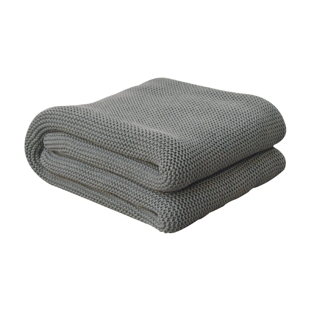 Double Olive Green Knit Throw - Living with Luxury
