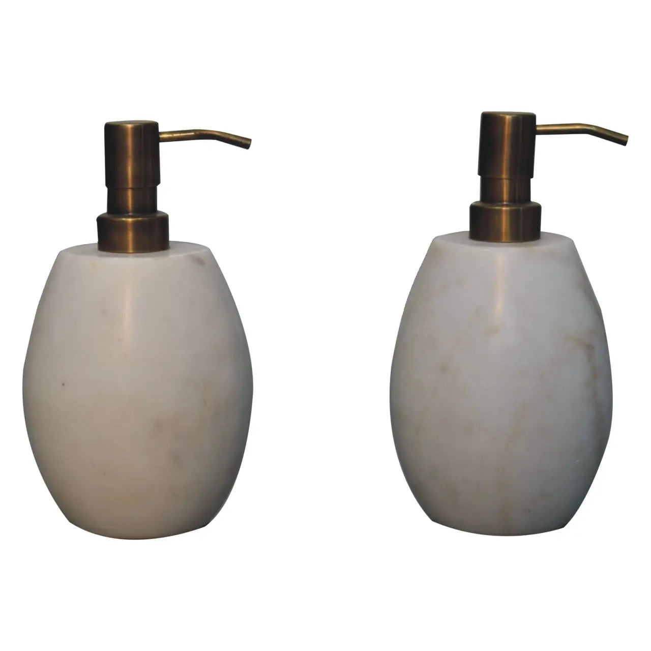 White Marble Soap Dispenser of 2 - Living with Luxury