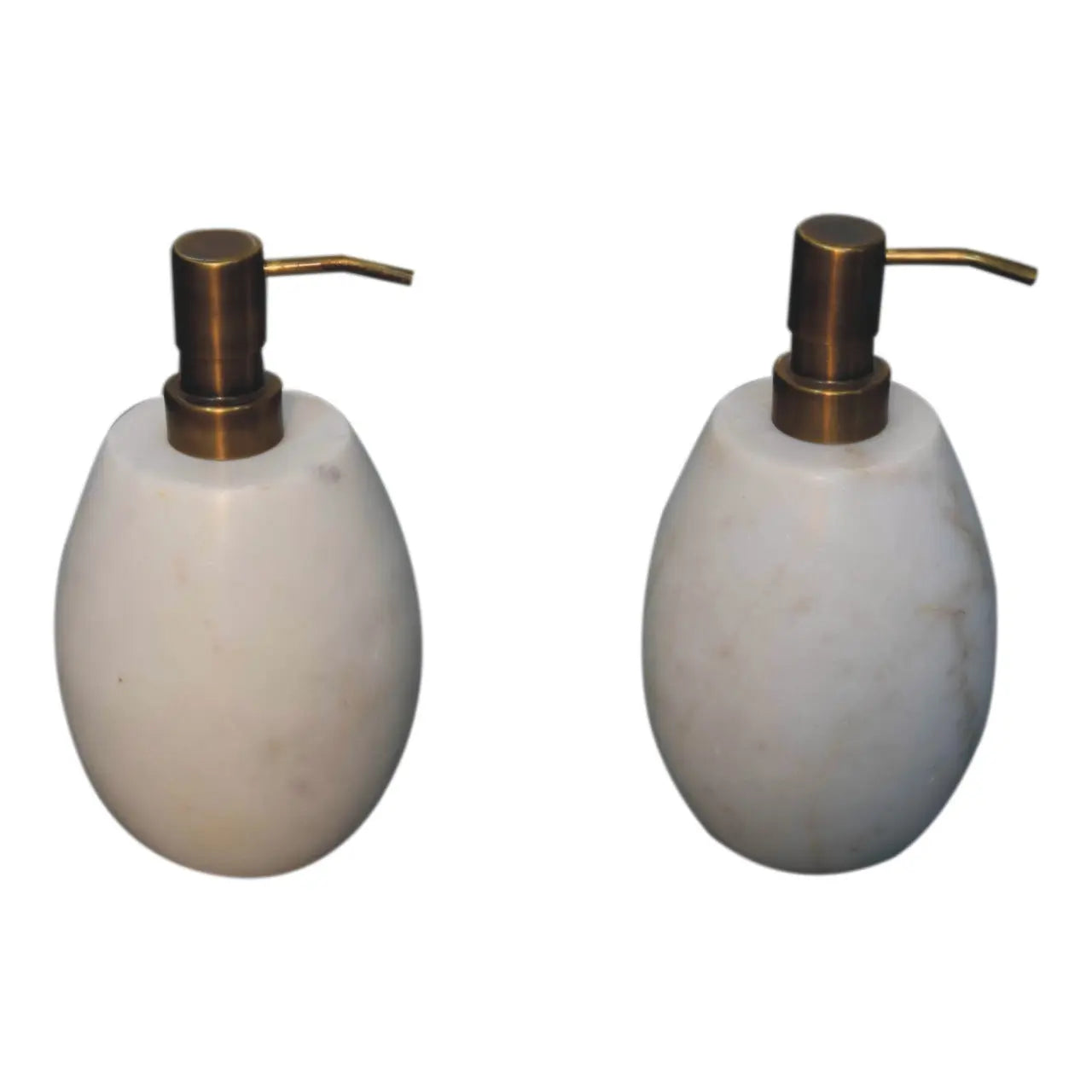 White Marble Soap Dispenser of 2 - Living with Luxury