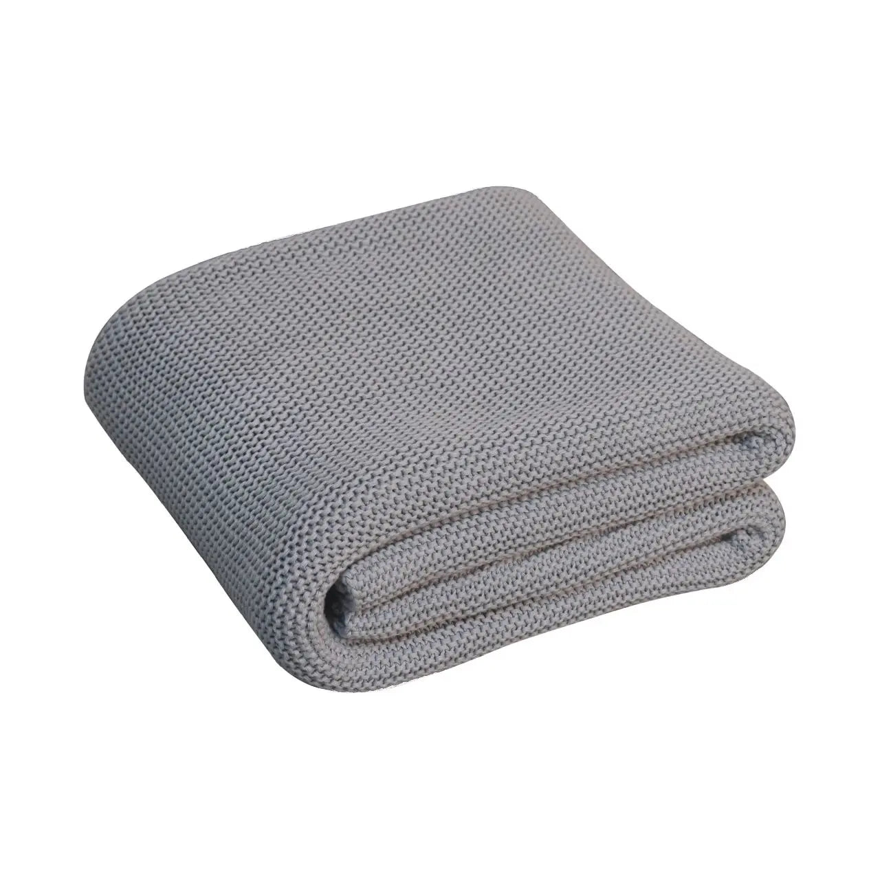 Double Grey Knitted Throw - Living with Luxury