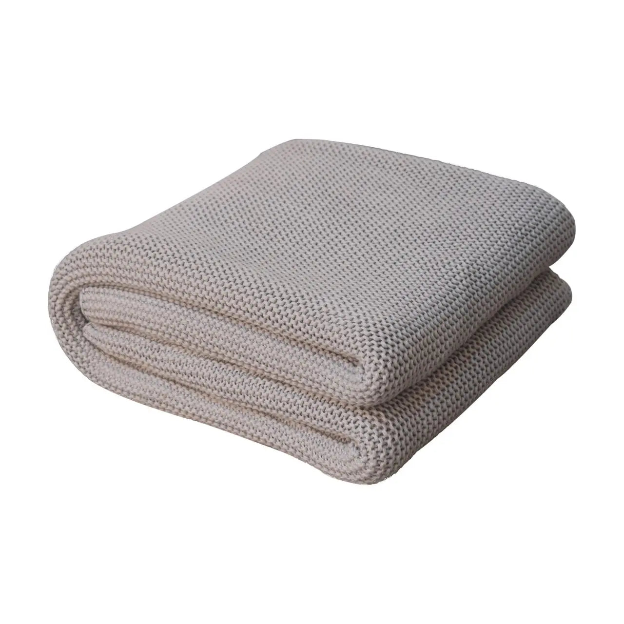 Double Grey Knitted Throw - Living with Luxury