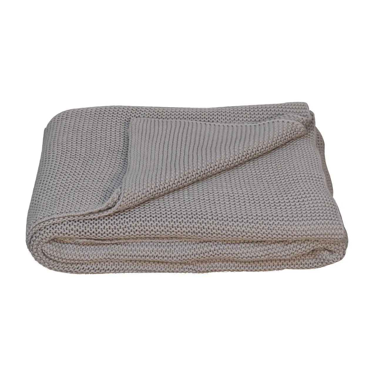 Double Grey Knitted Throw - Living with Luxury