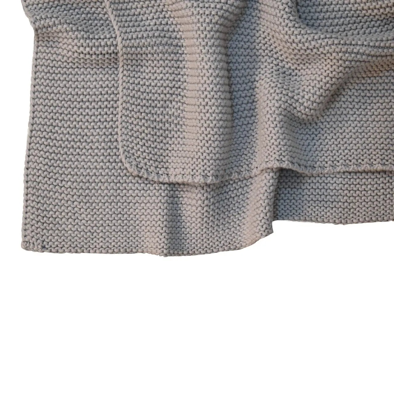 Double Grey Knitted Throw - Living with Luxury
