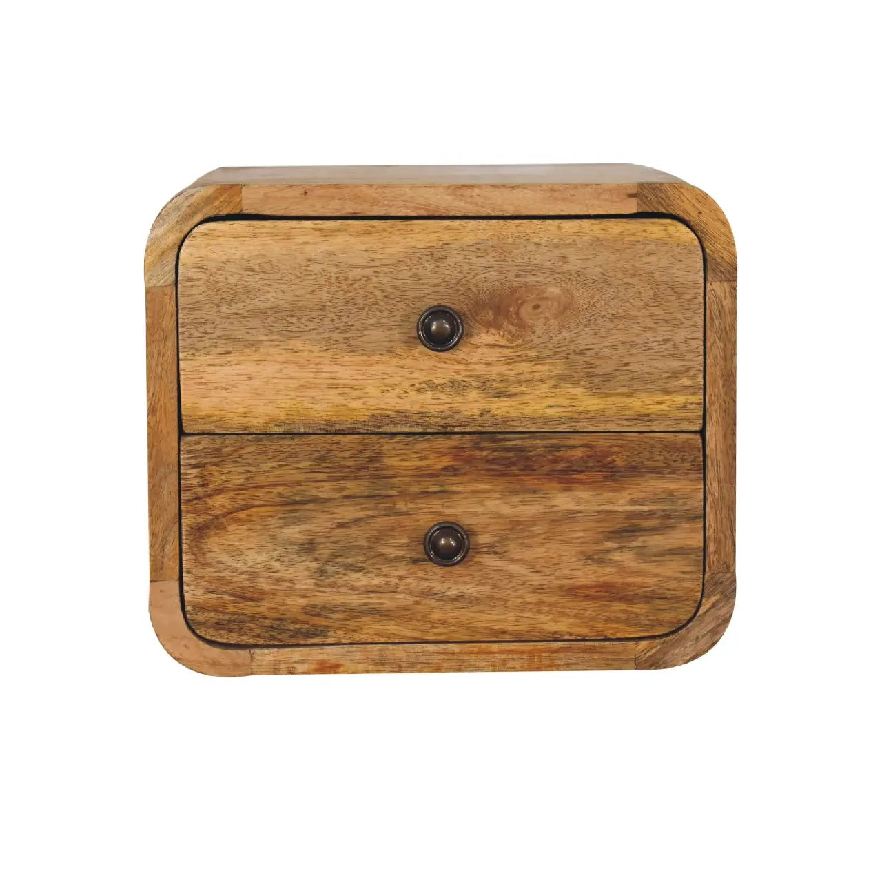 Mini Curve Oak-ish Floating Bedside - Living with Luxury