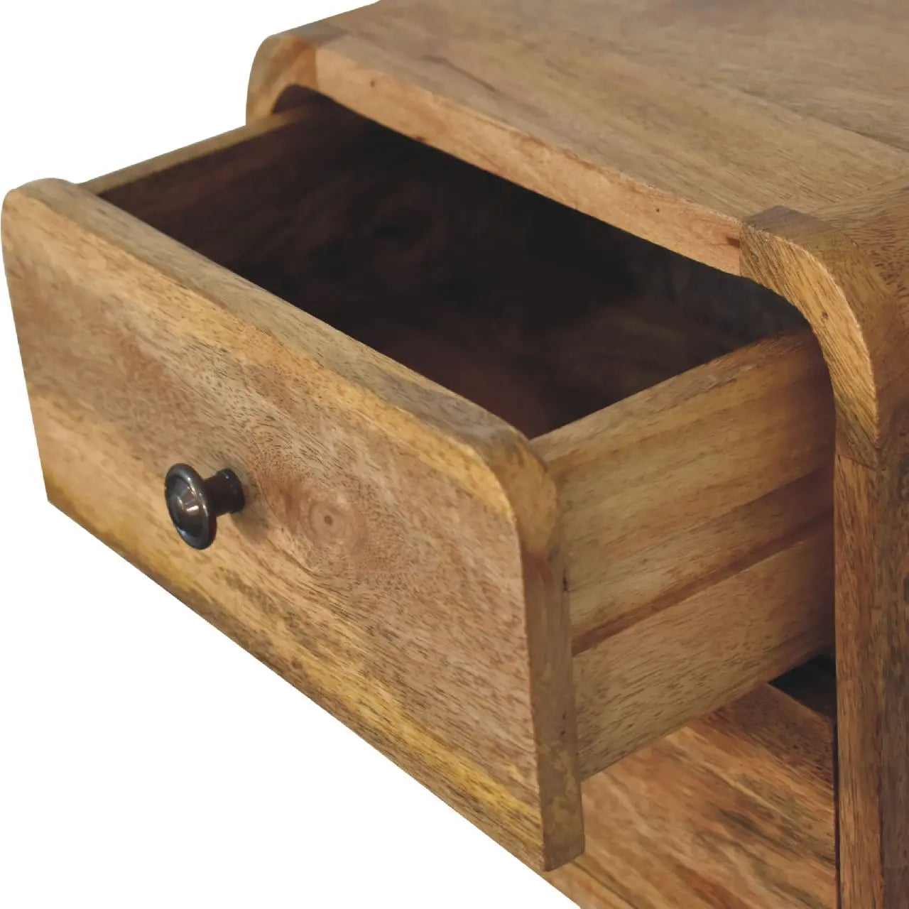 Mini Curve Oak-ish Floating Bedside - Living with Luxury