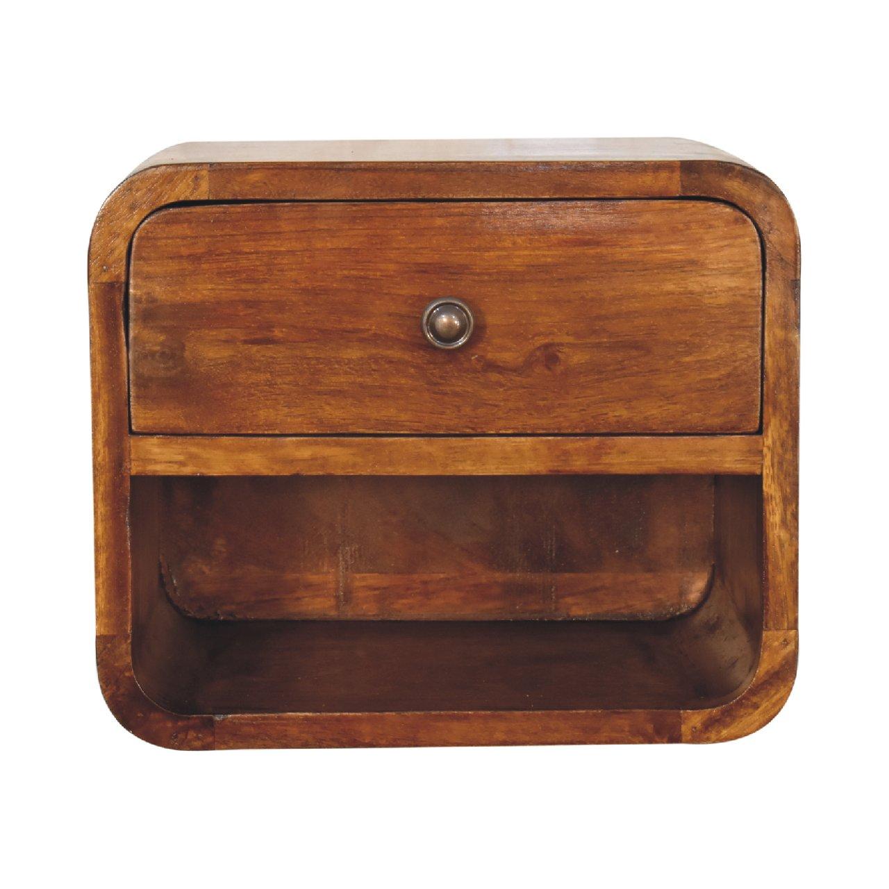 Mini Curve Floating Bedside - Living with Luxury
