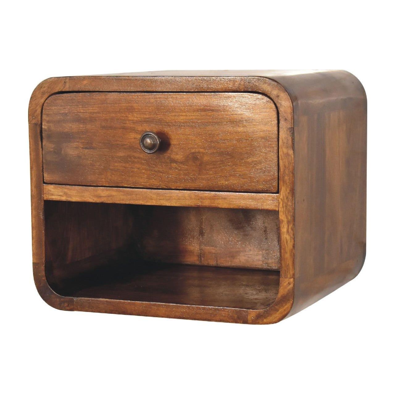 Mini Curve Floating Bedside - Living with Luxury