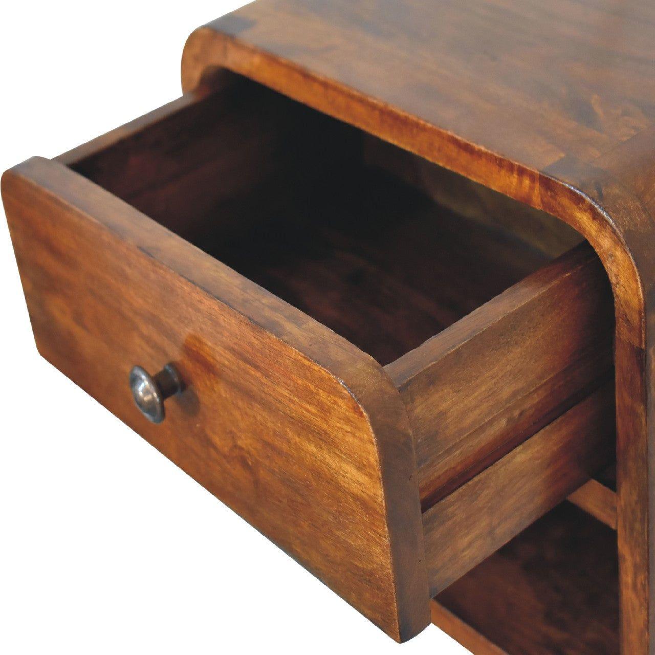 Mini Curve Floating Bedside - Living with Luxury