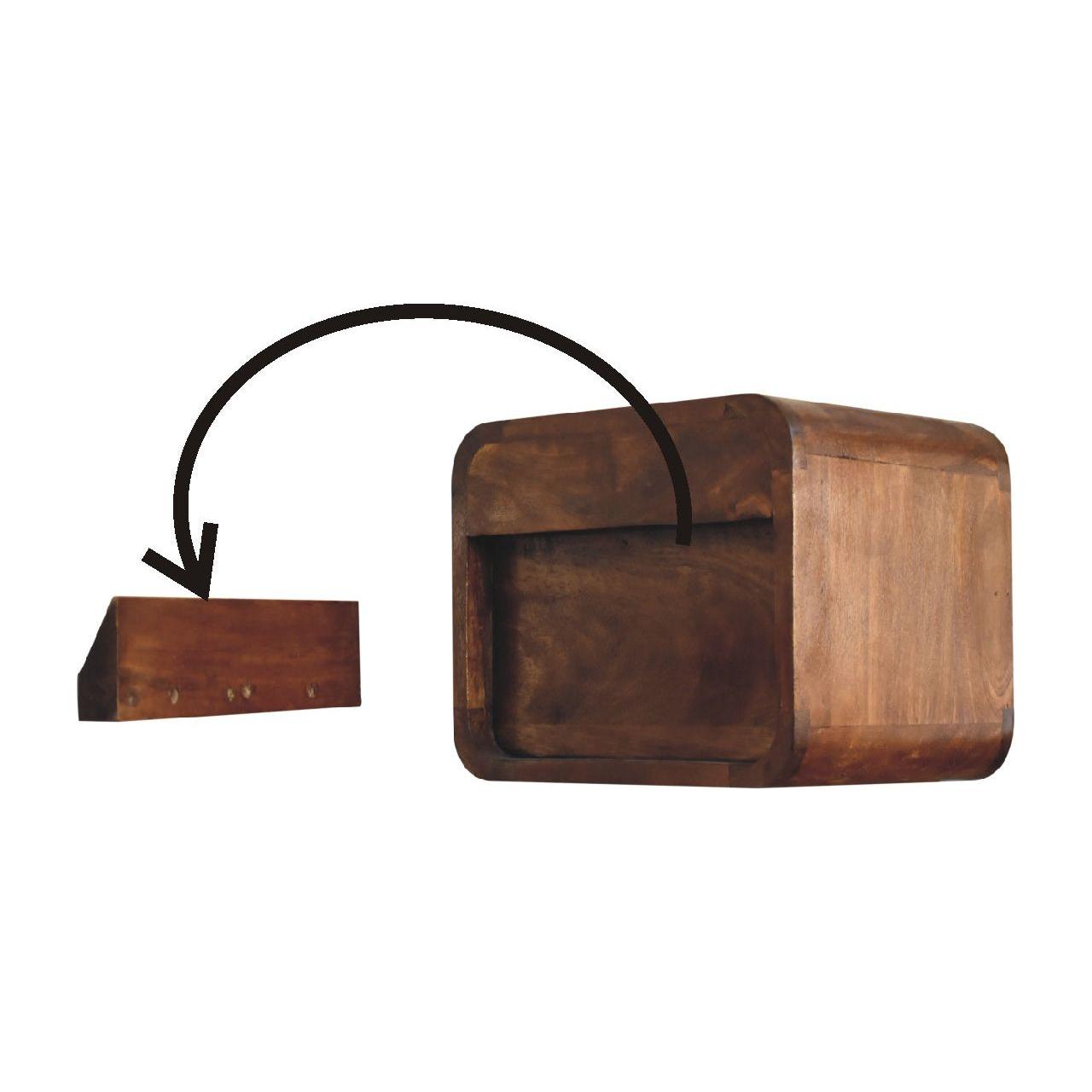 Mini Curve Floating Bedside - Living with Luxury