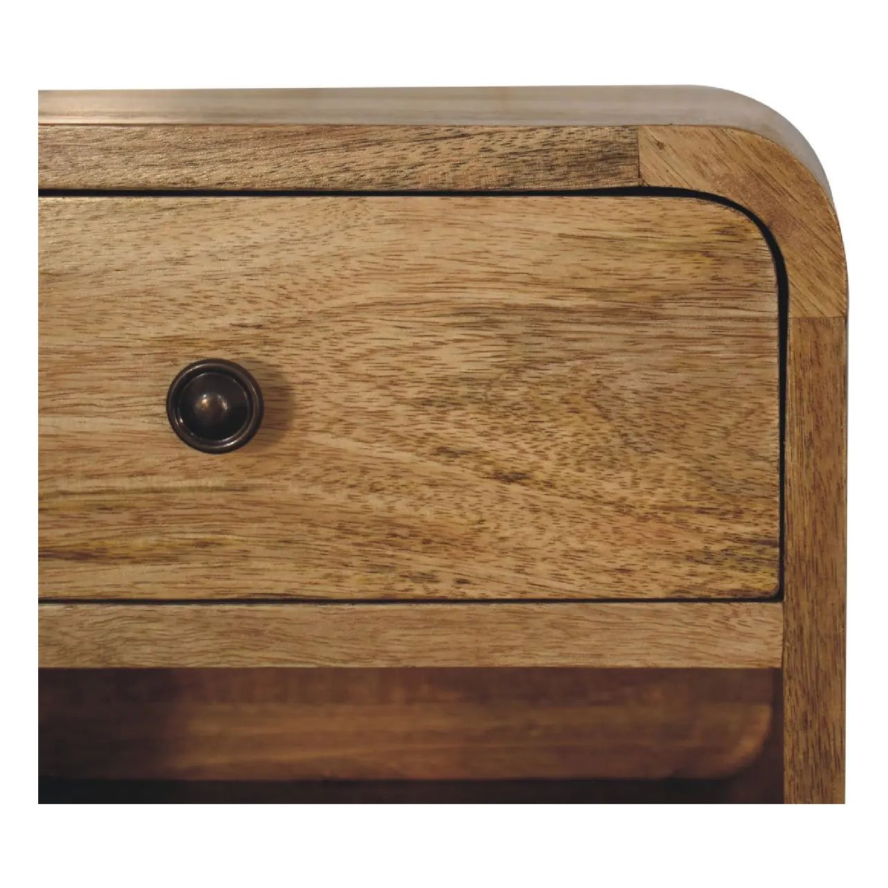 Mini Oak-ish Floating Open Bedside - Living with Luxury