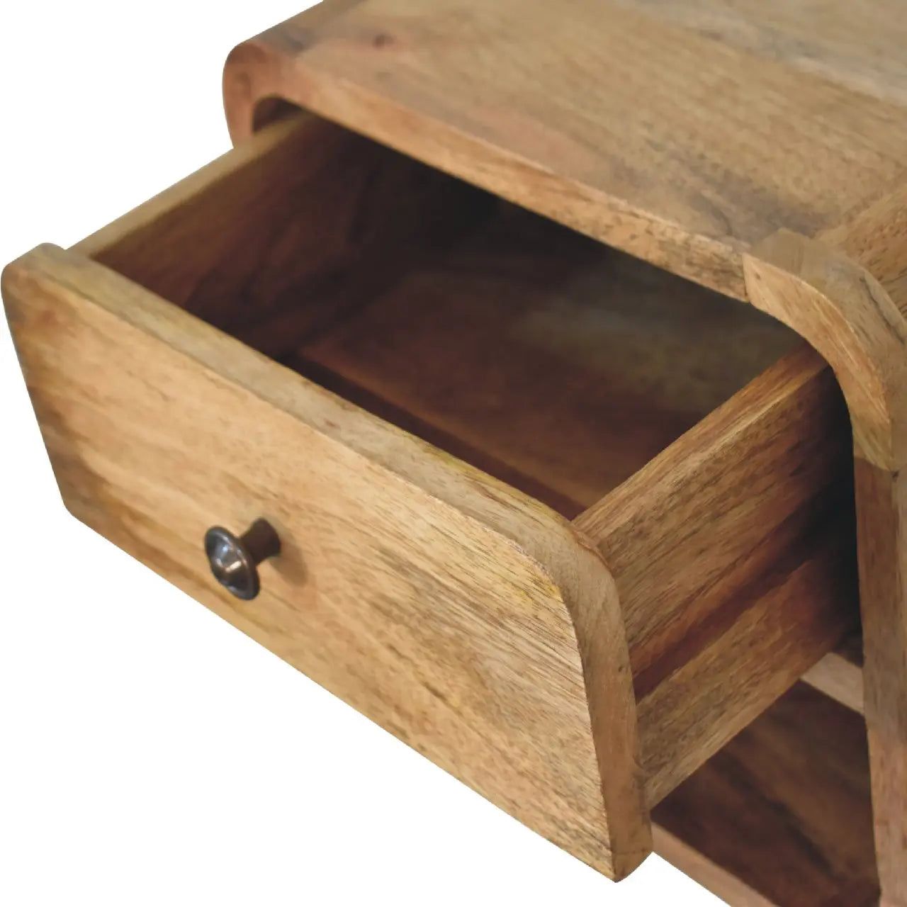 Mini Oak-ish Floating Open Bedside - Living with Luxury
