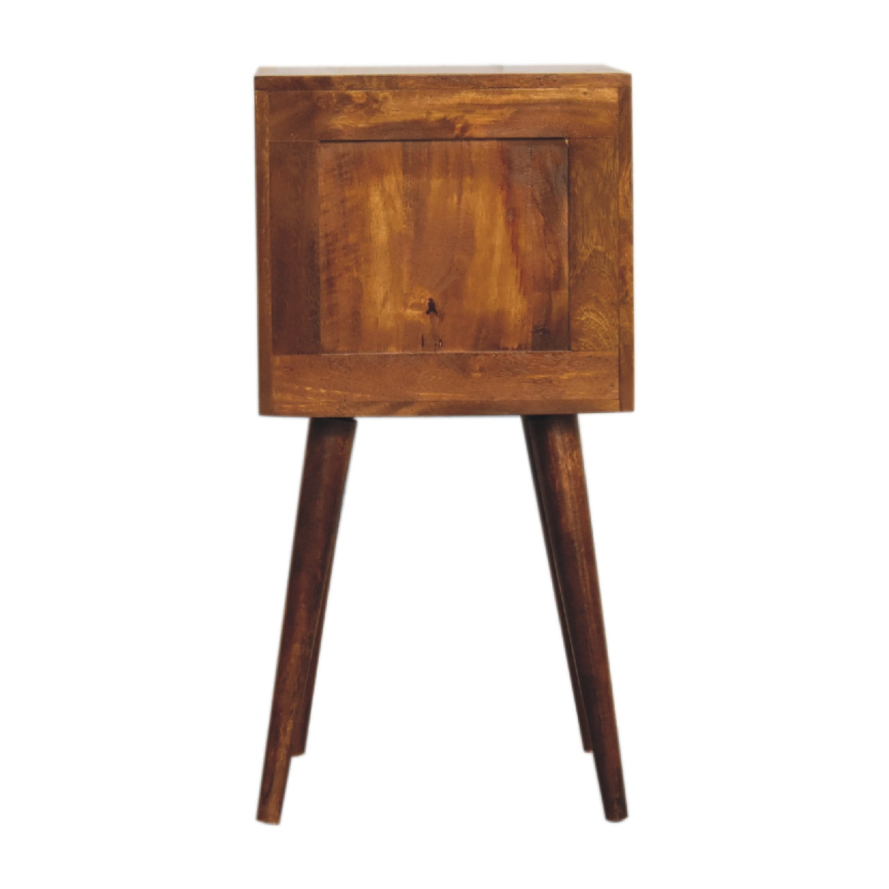Mini Chestnut Cube 2 Drawer Bedside Living with Luxury