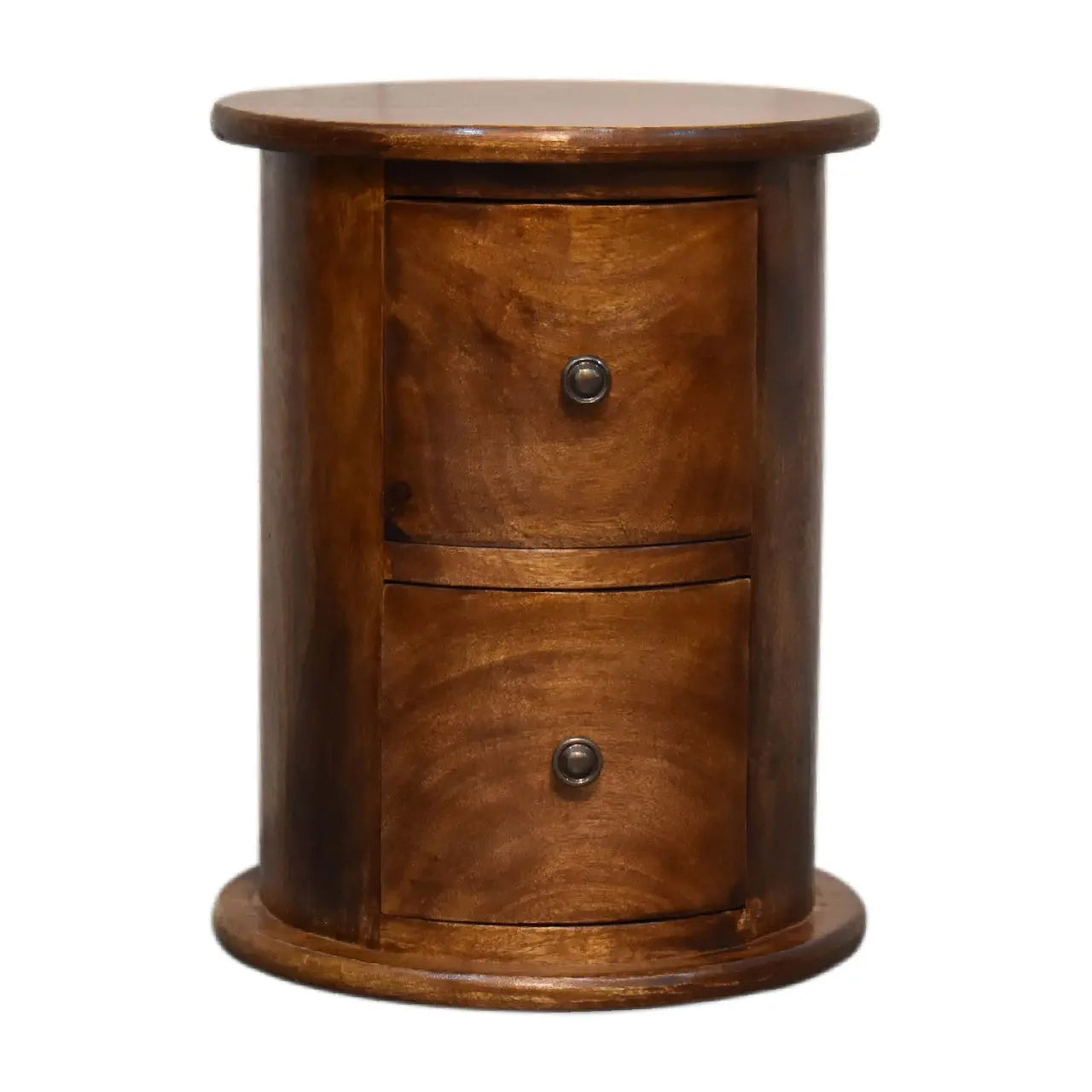 Mini Chestnut 2 Drawer Drum Chest - Living with Luxury