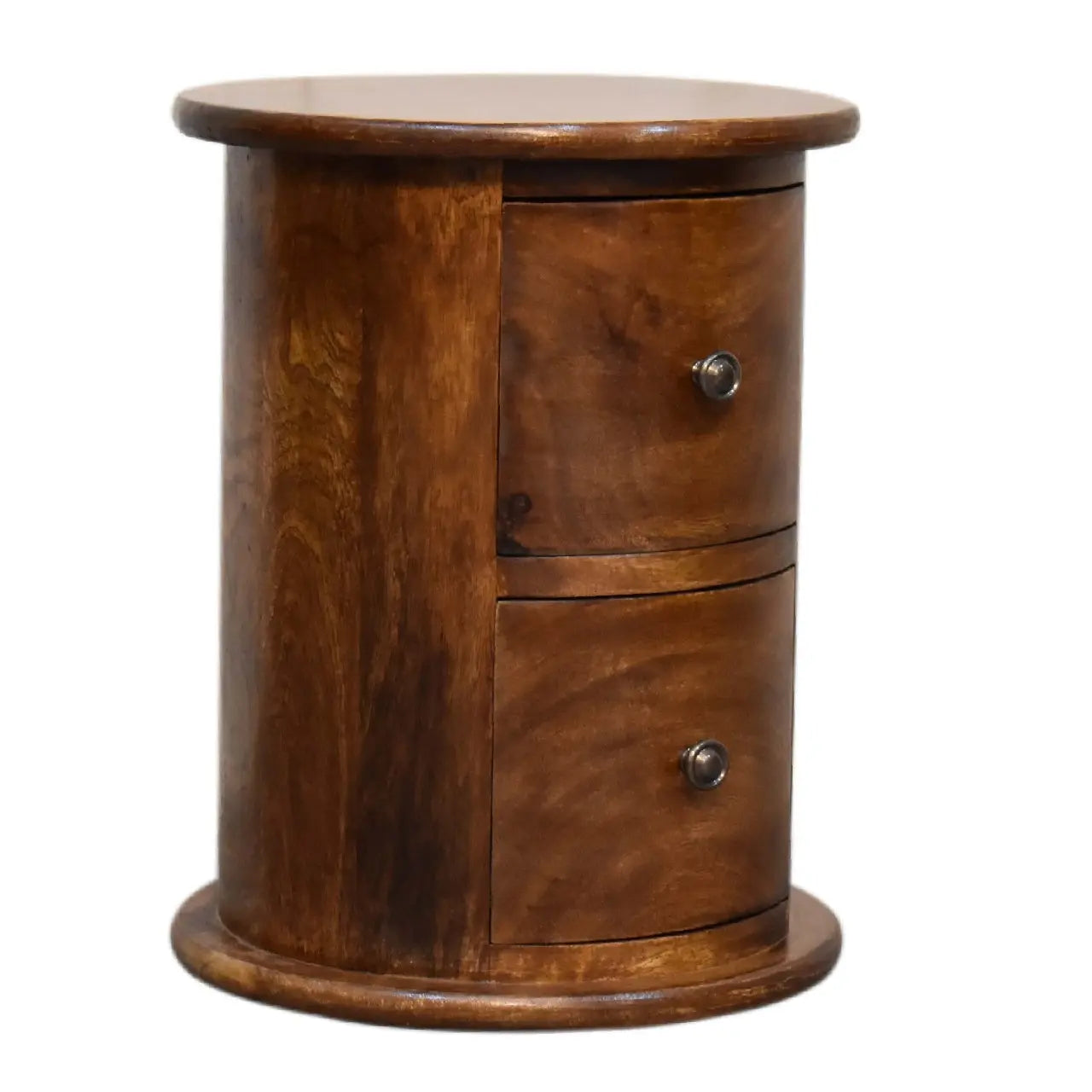 Mini Chestnut 2 Drawer Drum Chest - Living with Luxury