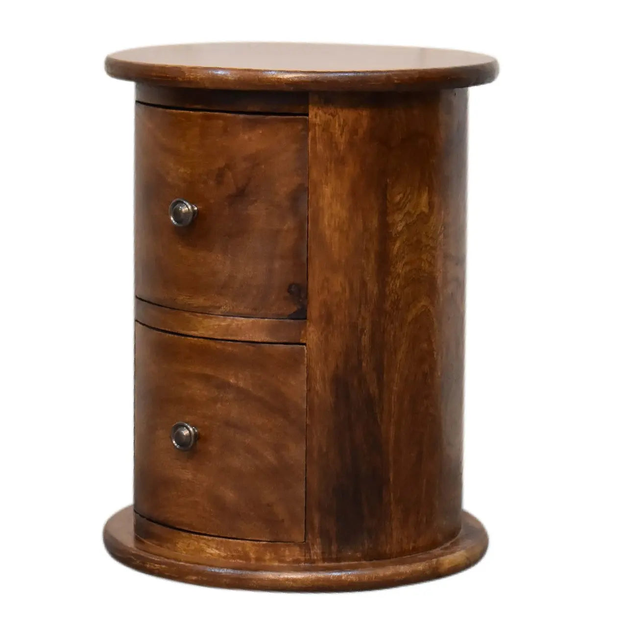 Mini Chestnut 2 Drawer Drum Chest - Living with Luxury