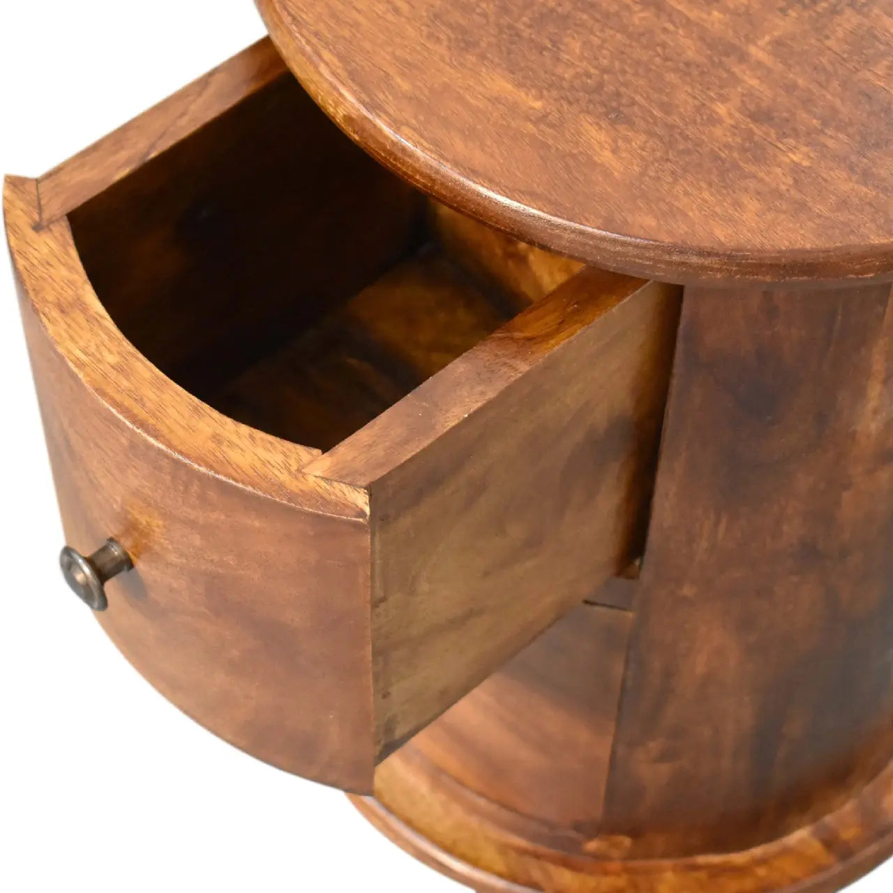 Mini Chestnut 2 Drawer Drum Chest - Living with Luxury