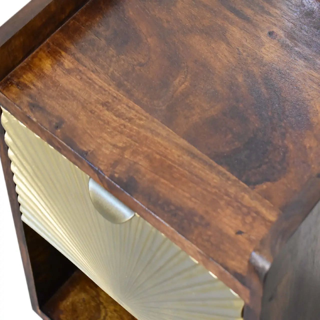 Mini Manila Gold 1 Drawer Bedside - Living with Luxury