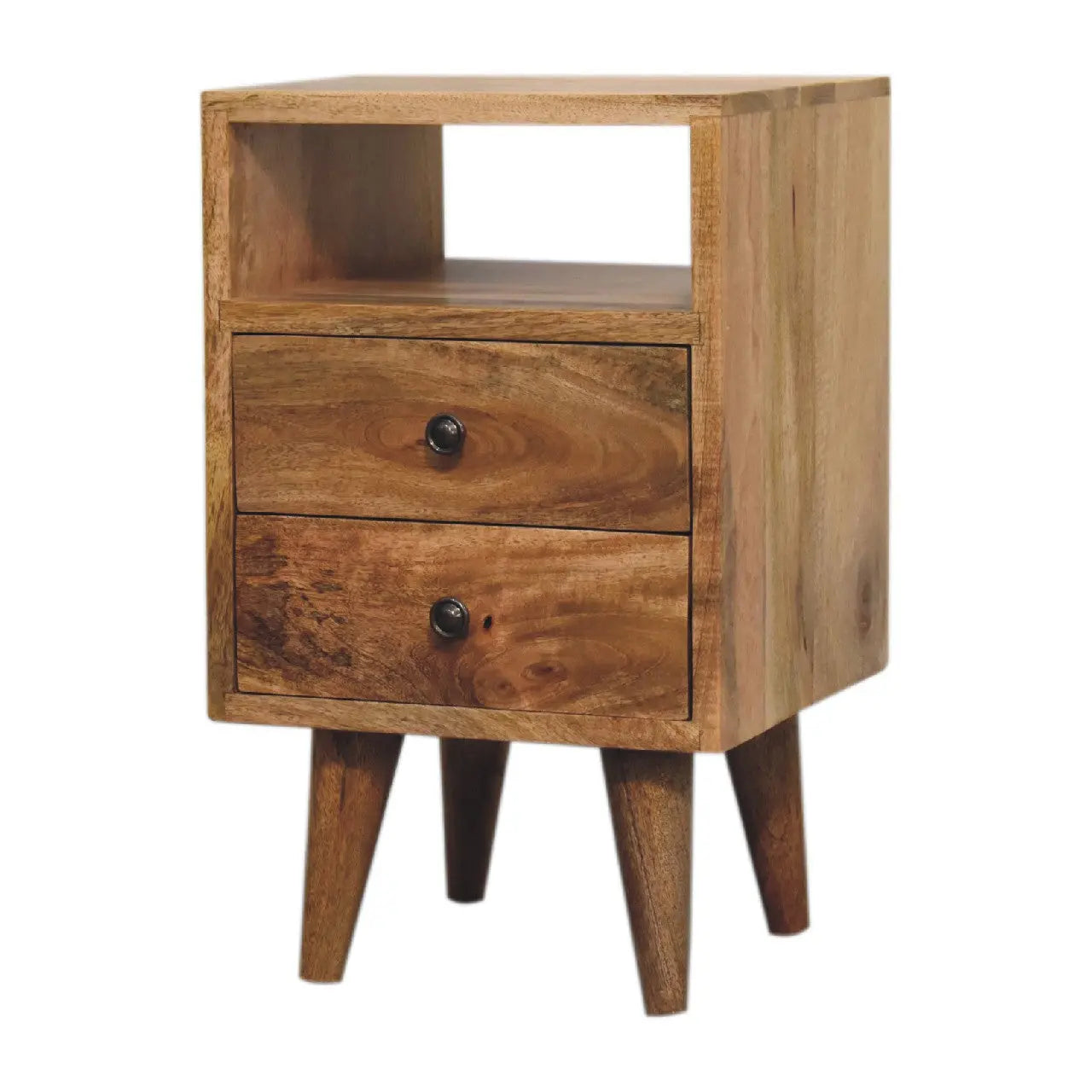 Mini Oak-ish Classic Open Bedside - Living with Luxury