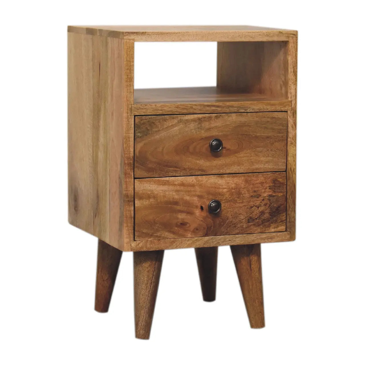 Mini Oak-ish Classic Open Bedside - Living with Luxury