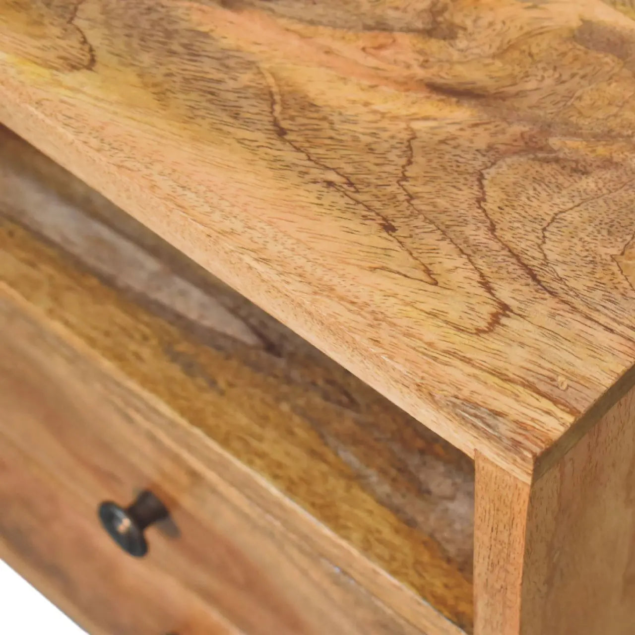 Mini Oak-ish Classic Open Bedside - Living with Luxury