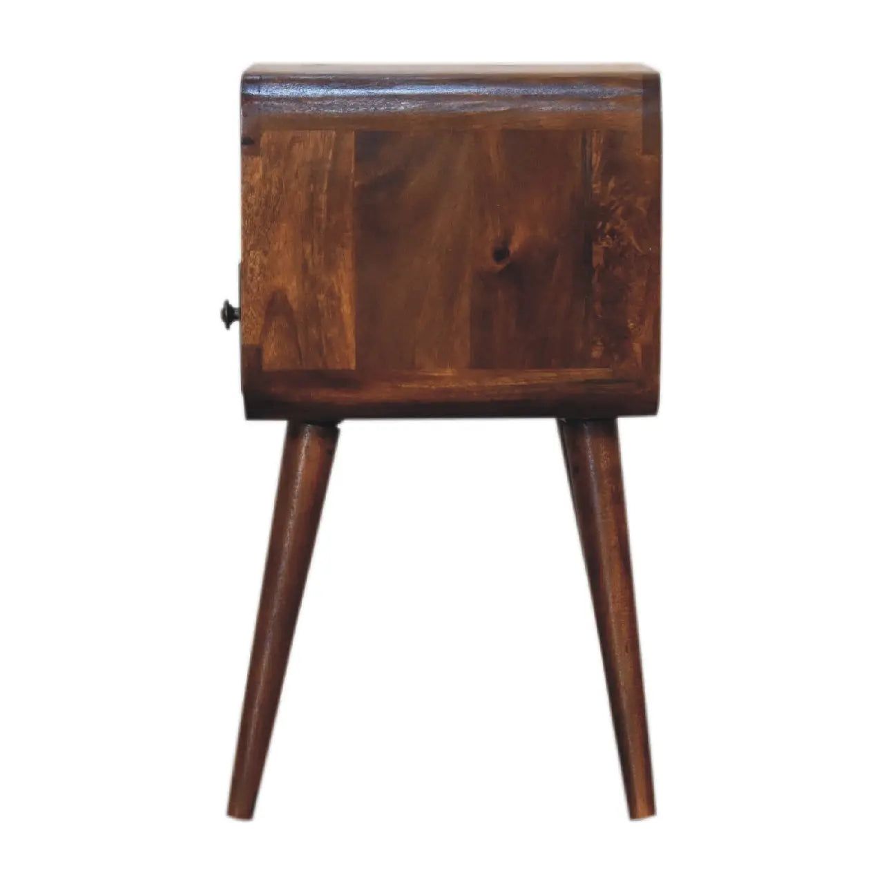Mini Chestnut Curve Open Bedside - Living with Luxury