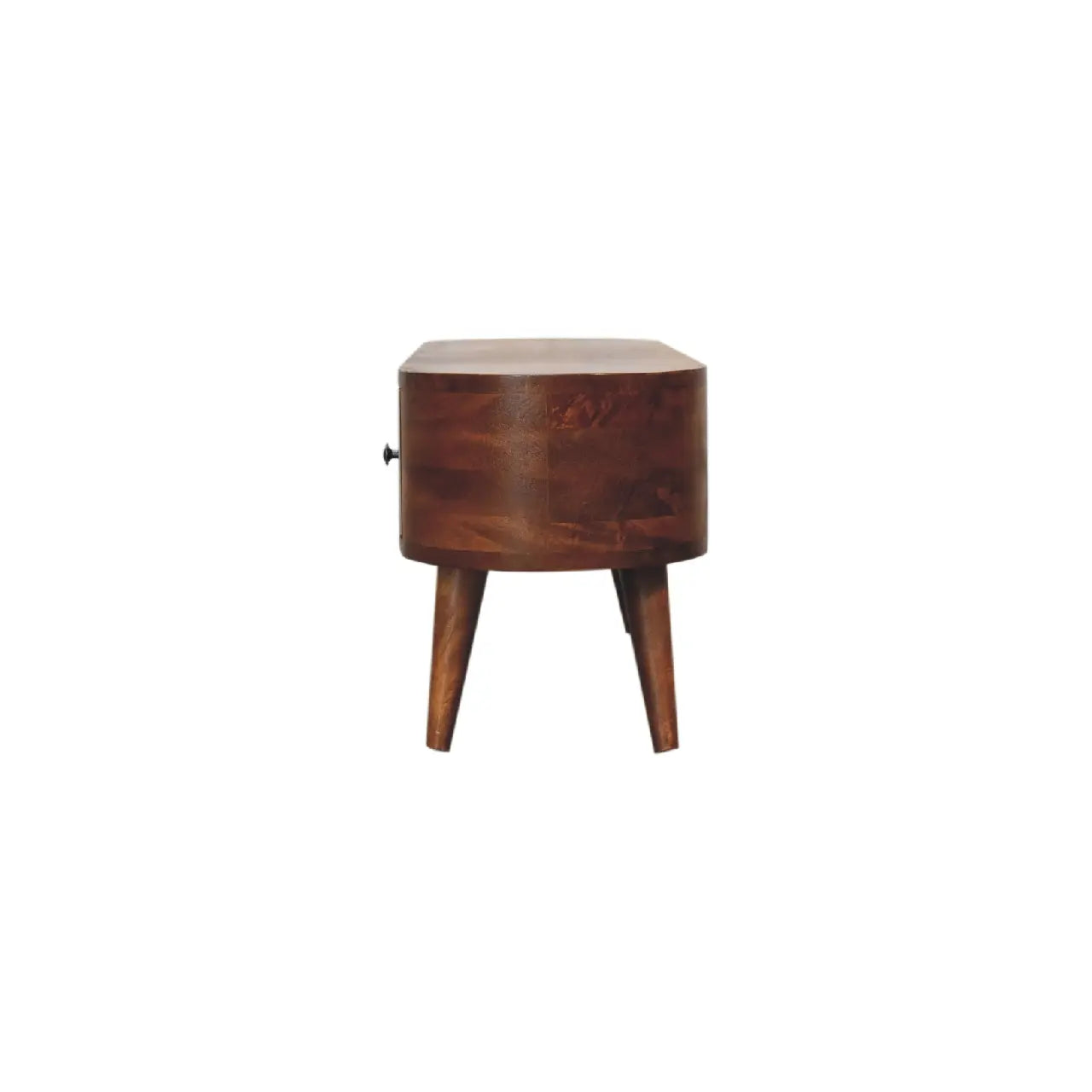 Chestnut Round Open Media Unit - Living with Luxury