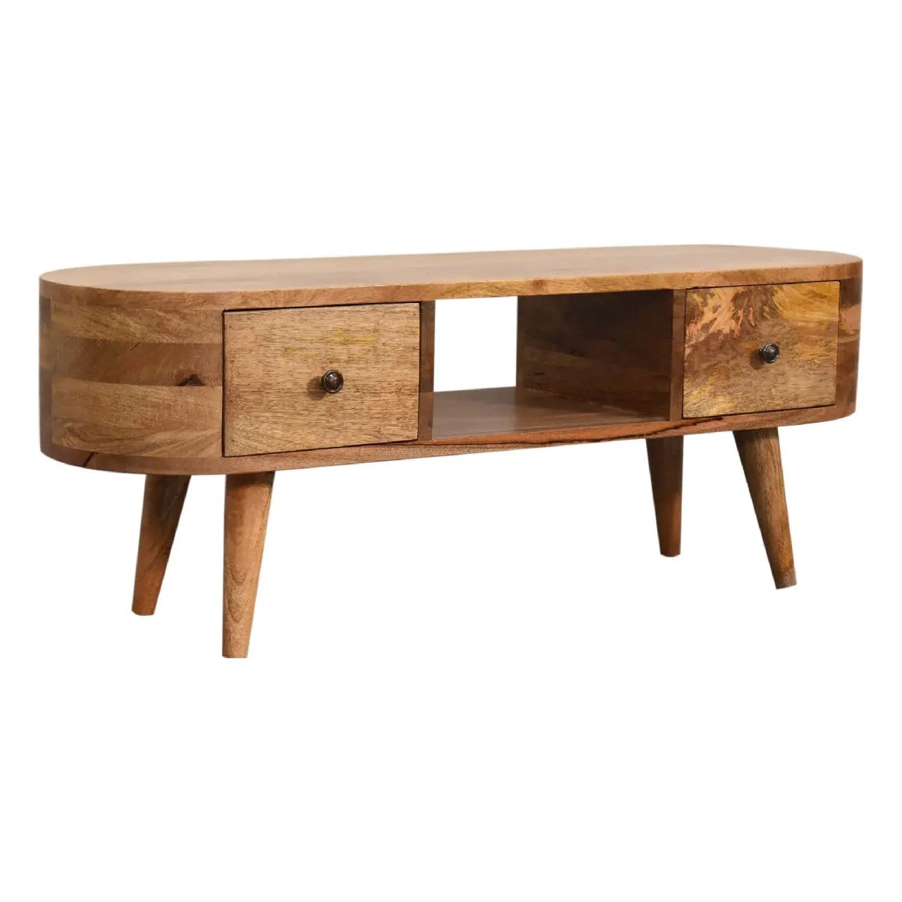 Mini Rounded Entertainment Unit - Living with Luxury