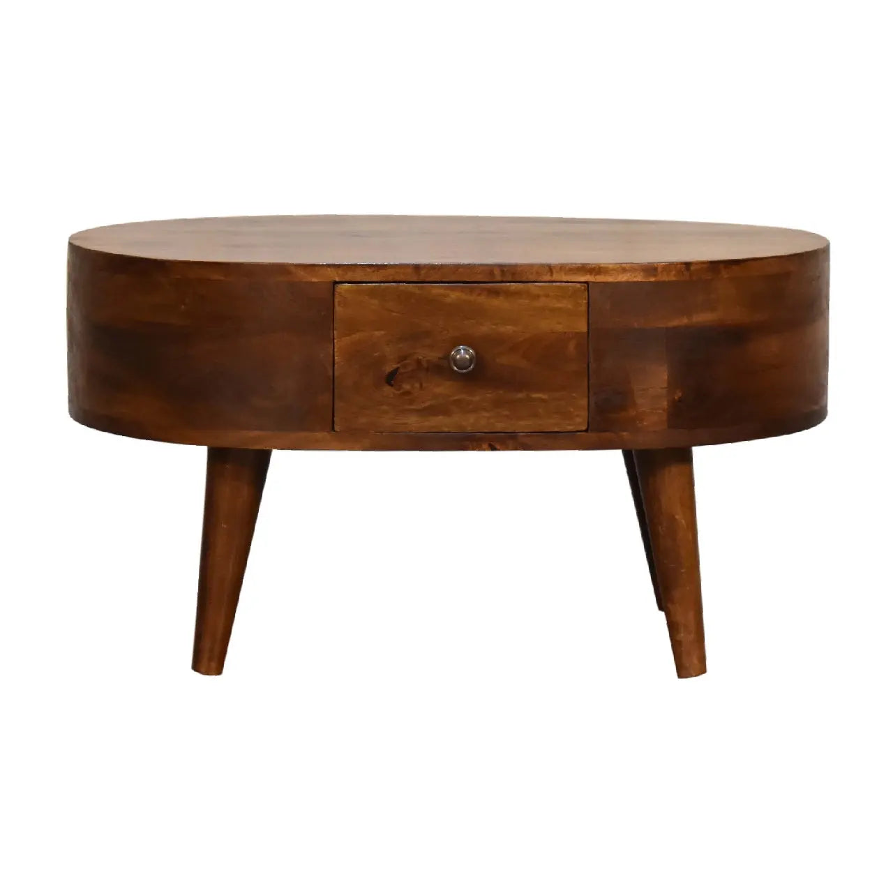 Mini Chestnut Rounded Coffee Table - Living with Luxury
