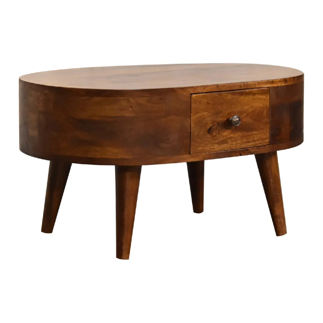 Mini Chestnut Rounded Coffee Table - Living with Luxury