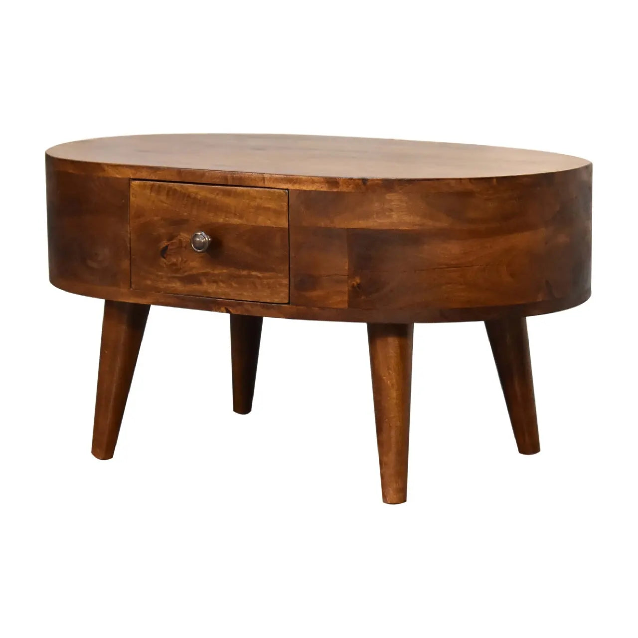 Mini Chestnut Rounded Coffee Table - Living with Luxury