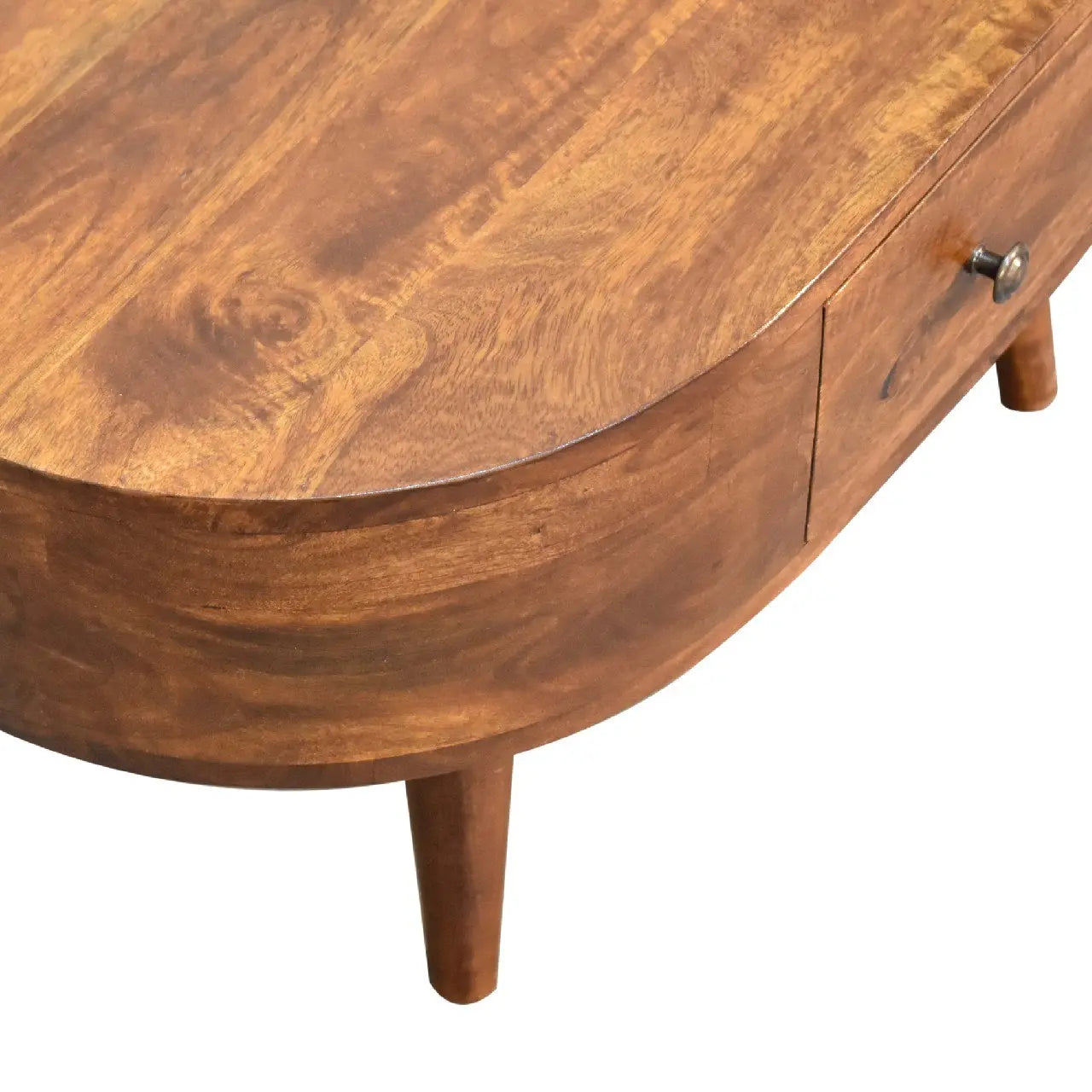 Mini Chestnut Rounded Coffee Table - Living with Luxury
