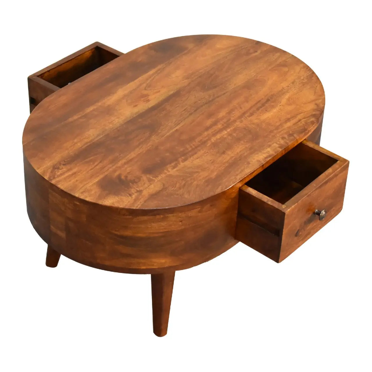 Mini Chestnut Rounded Coffee Table - Living with Luxury
