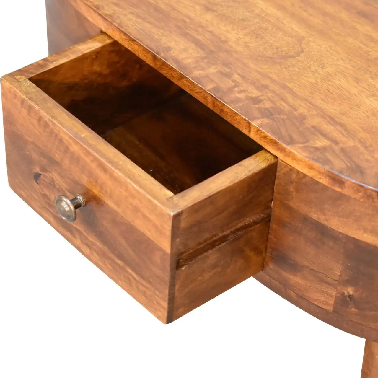 Mini Chestnut Rounded Coffee Table - Living with Luxury