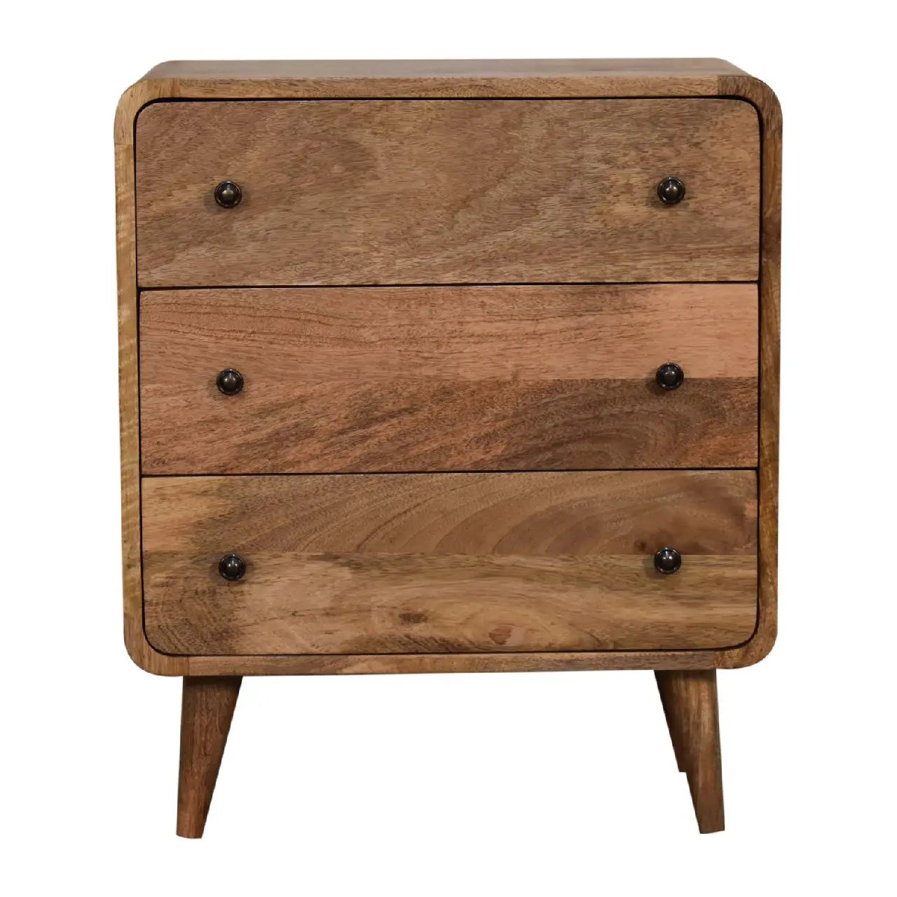 Mini Curved Oak-ish Chest - Living with Luxury
