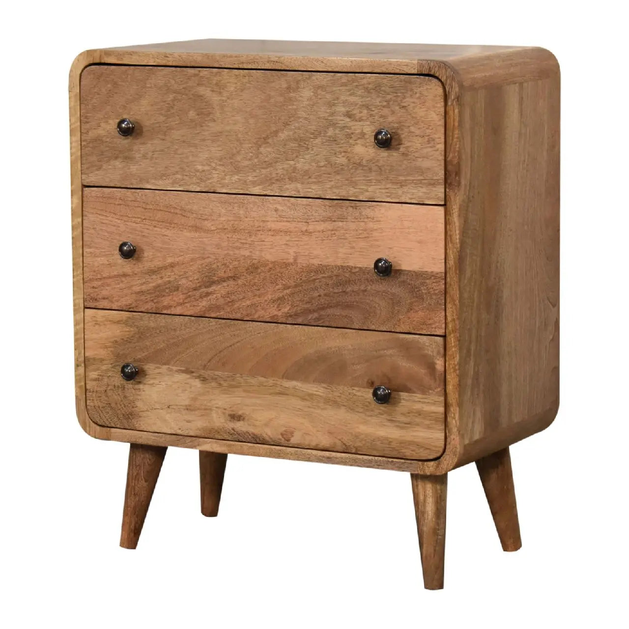 Mini Curved Oak-ish Chest - Living with Luxury