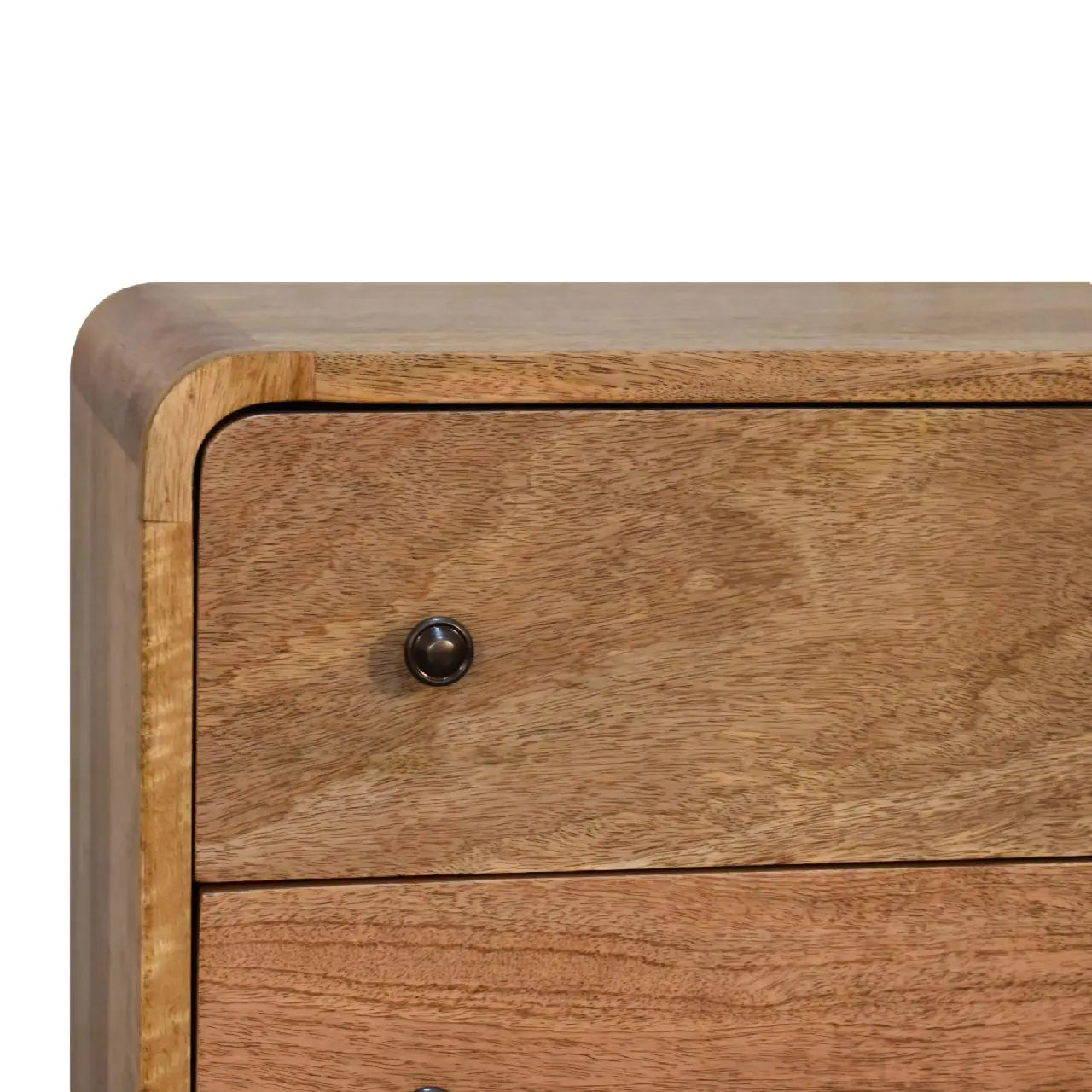 Mini Curved Oak-ish Chest - Living with Luxury