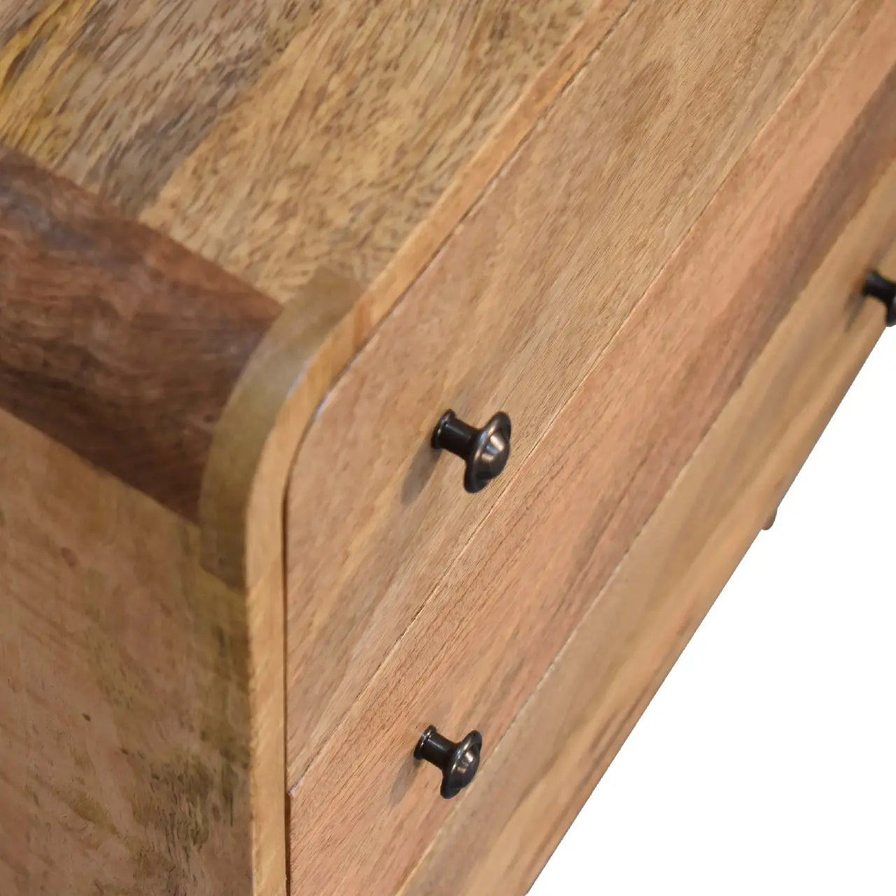 Mini Curved Oak-ish Chest - Living with Luxury