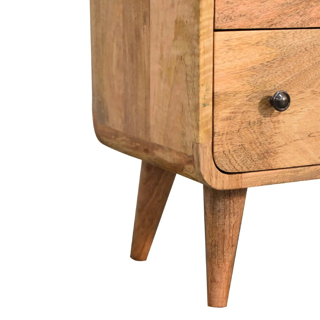 Mini Curved Oak-ish Chest - Living with Luxury